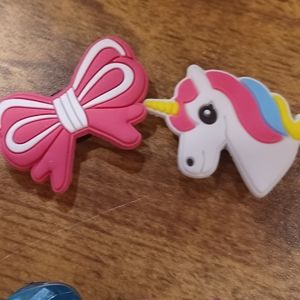 Croc bow/unicorn jibitz shoe charms bundle